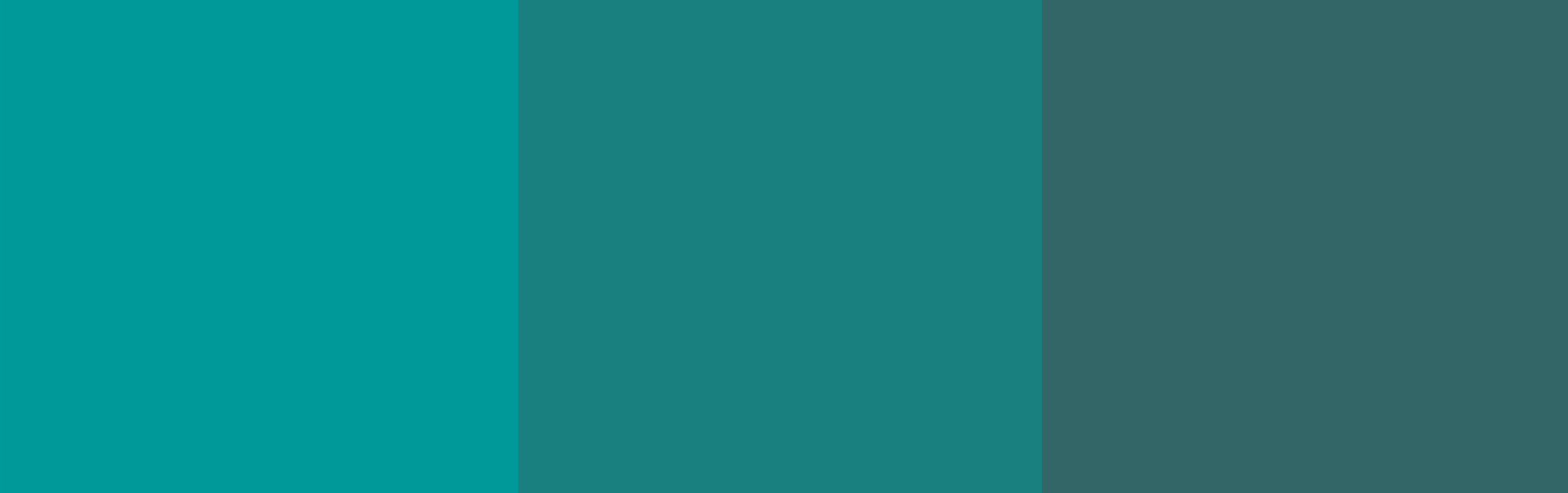 Three monochromatic teal colors.