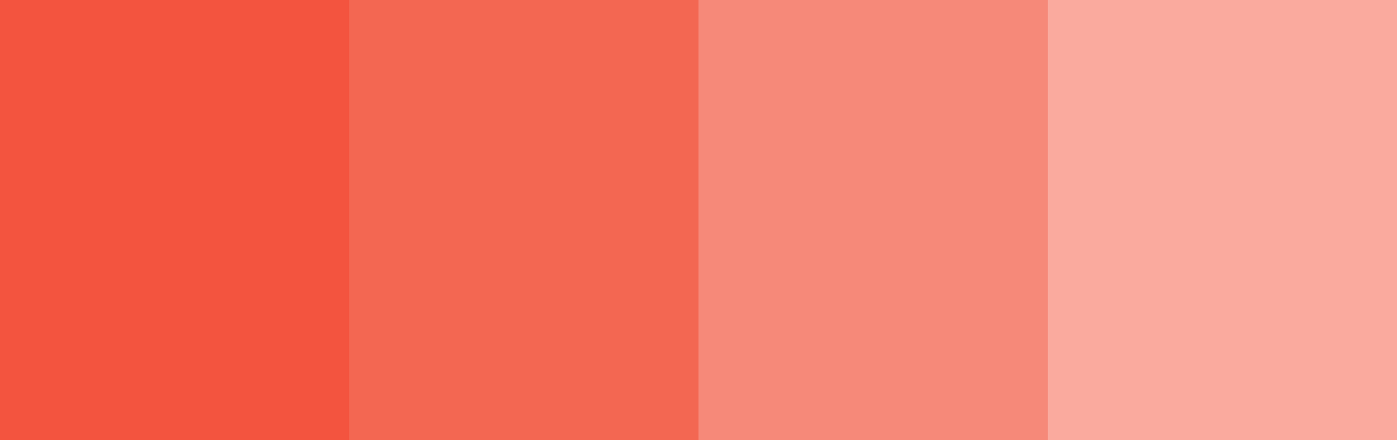 Four colors that demonstrate tints.