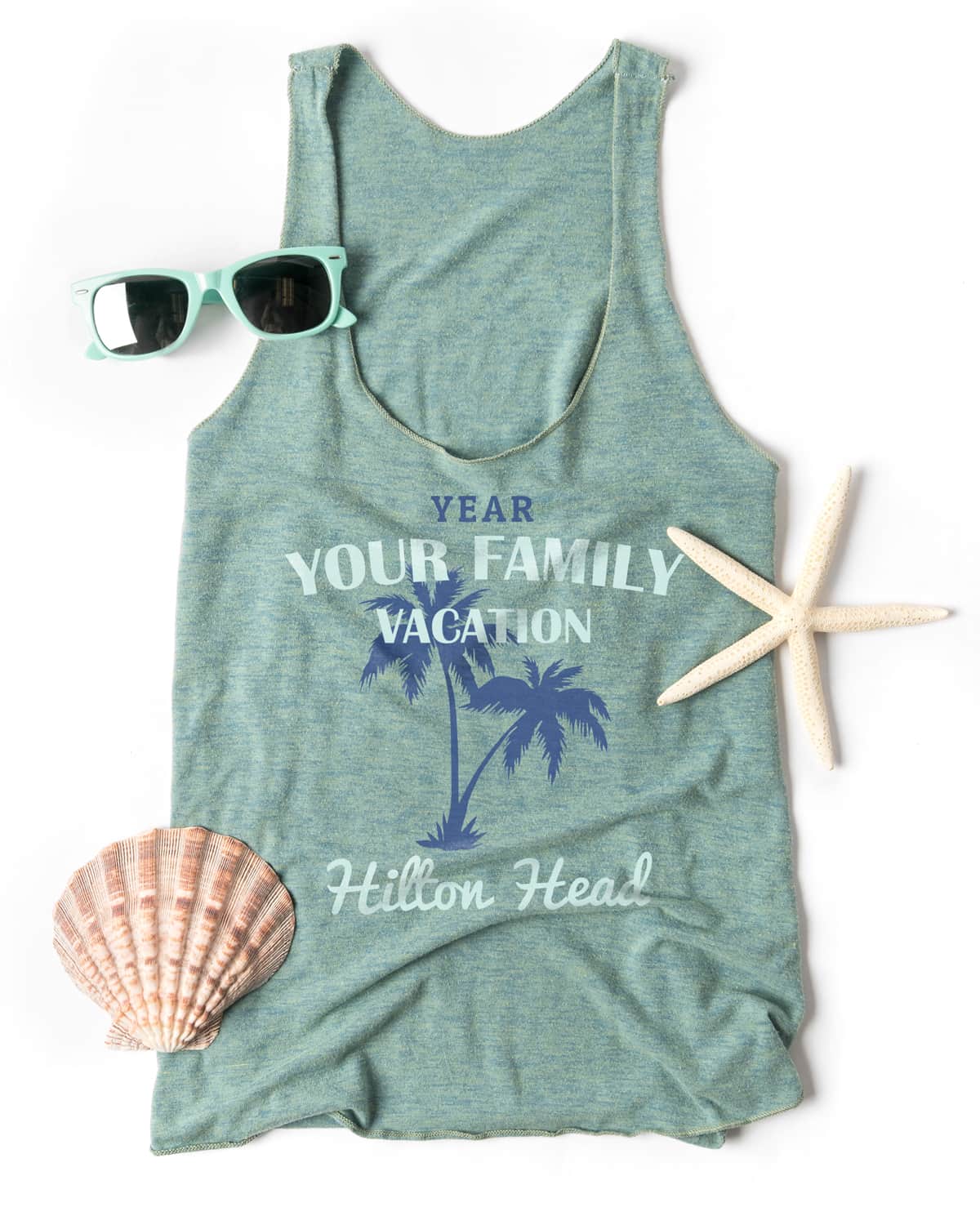 An example family vacation t-shirt design that's beach themed.