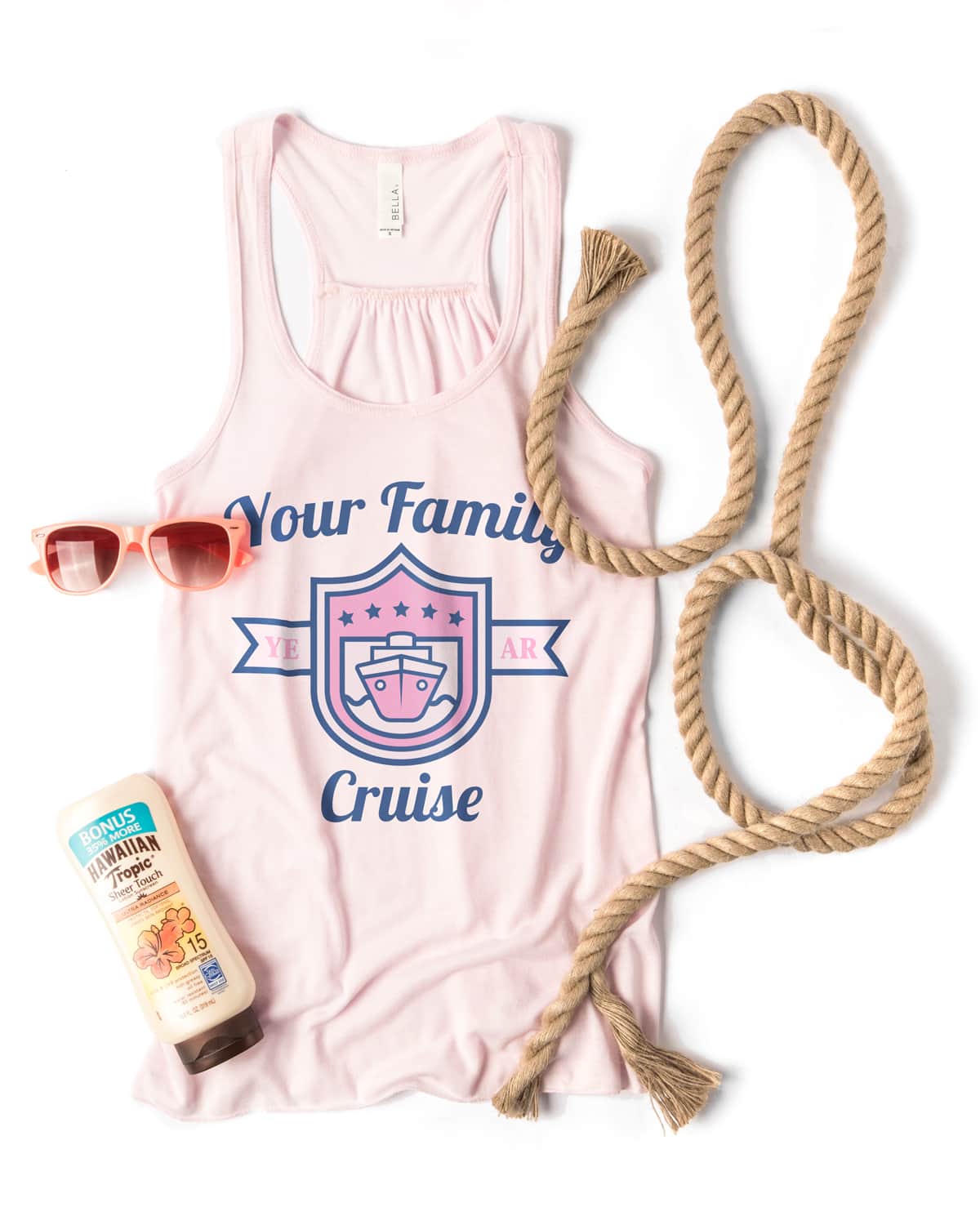 An example family vacation t-shirt design that's cruise themed.