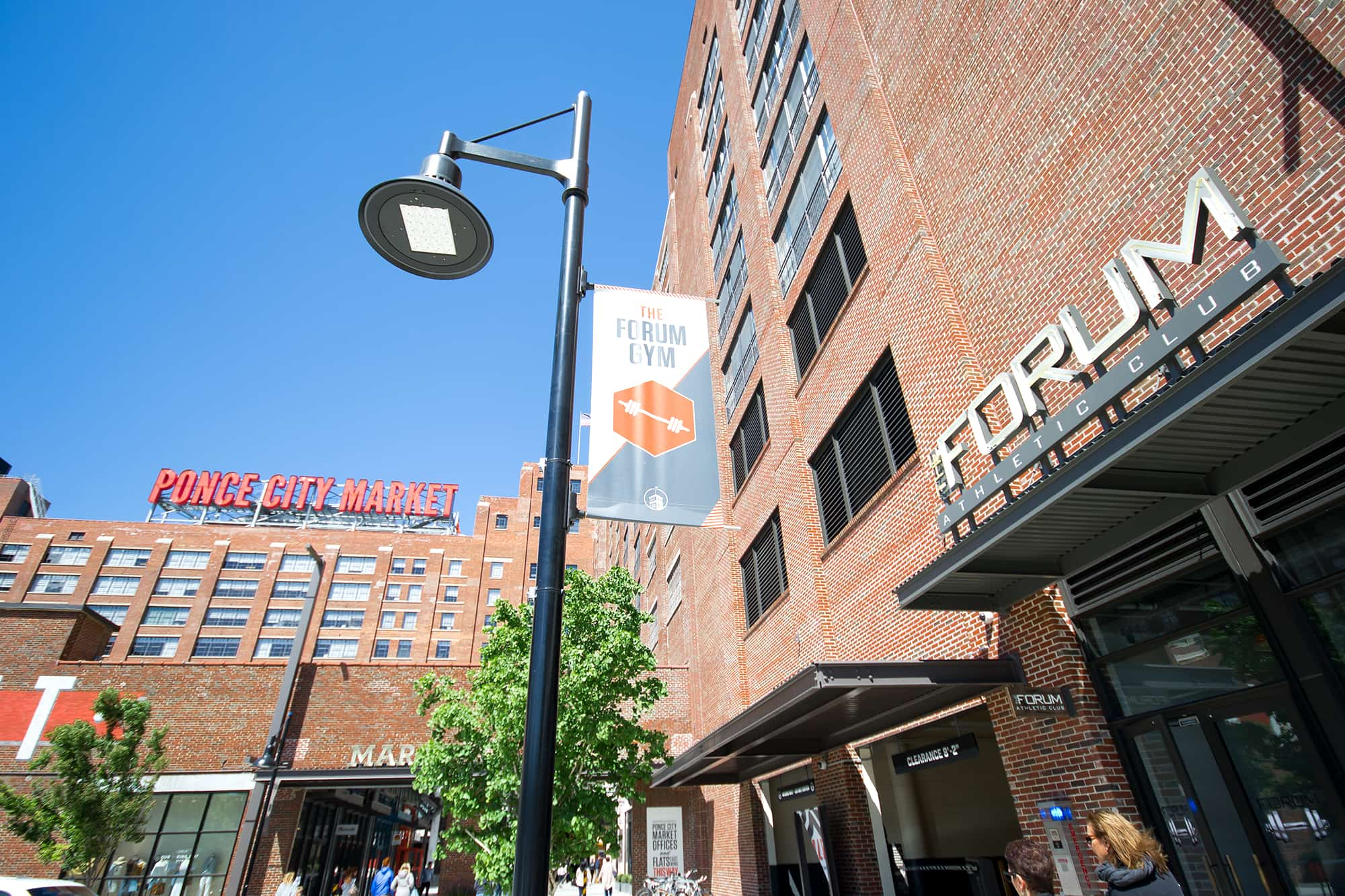 An exterior view of the Ponce City Market Forum location.