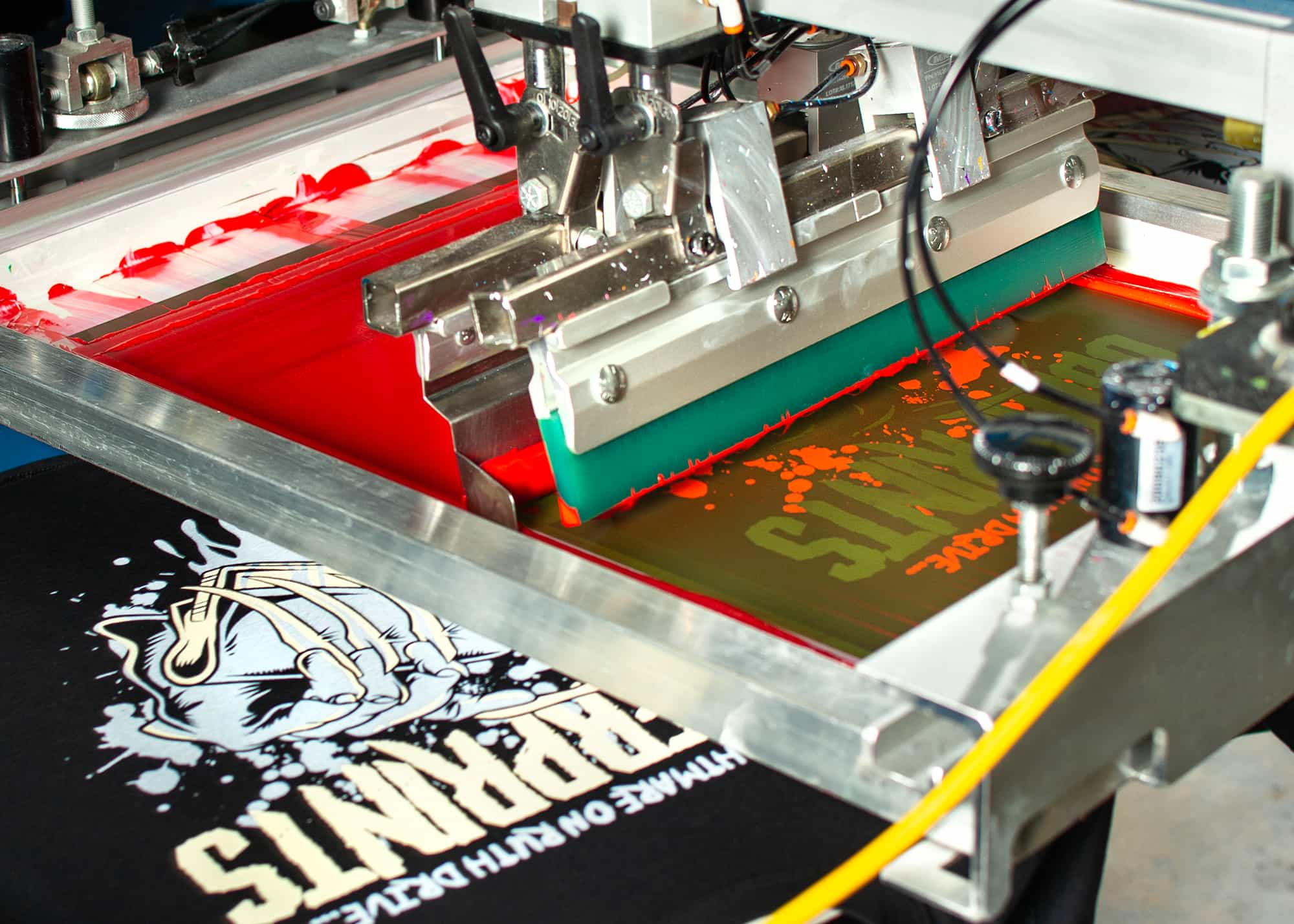 Printing the third color of the UberPrints 2019 Halloween design.