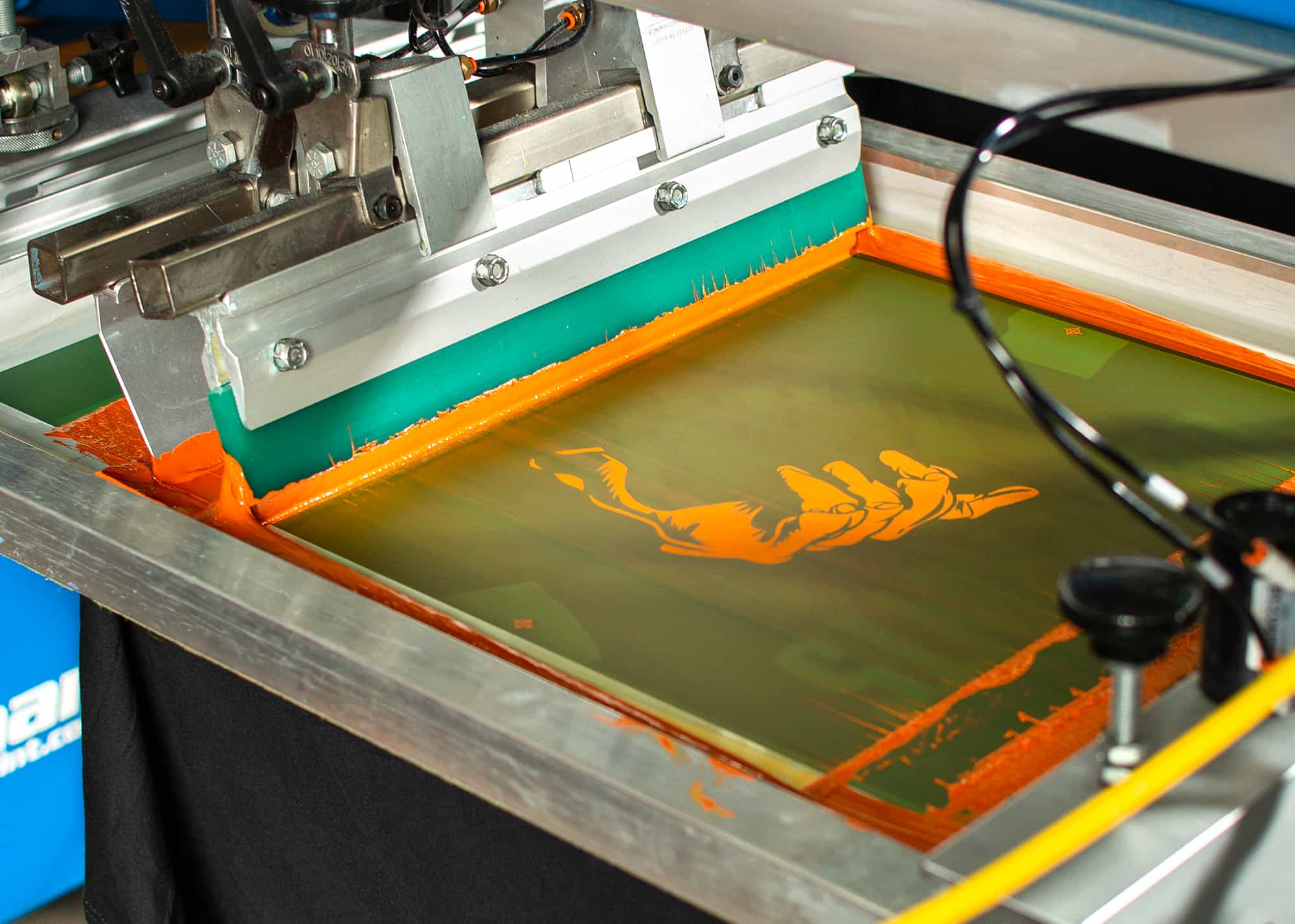 Printing the fourth color of the UberPrints 2019 Halloween design.