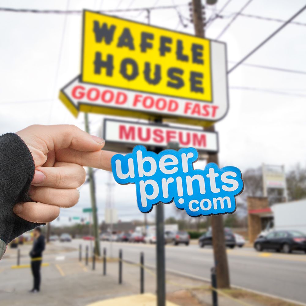 The Waffle House logo displayed with UberPrints.