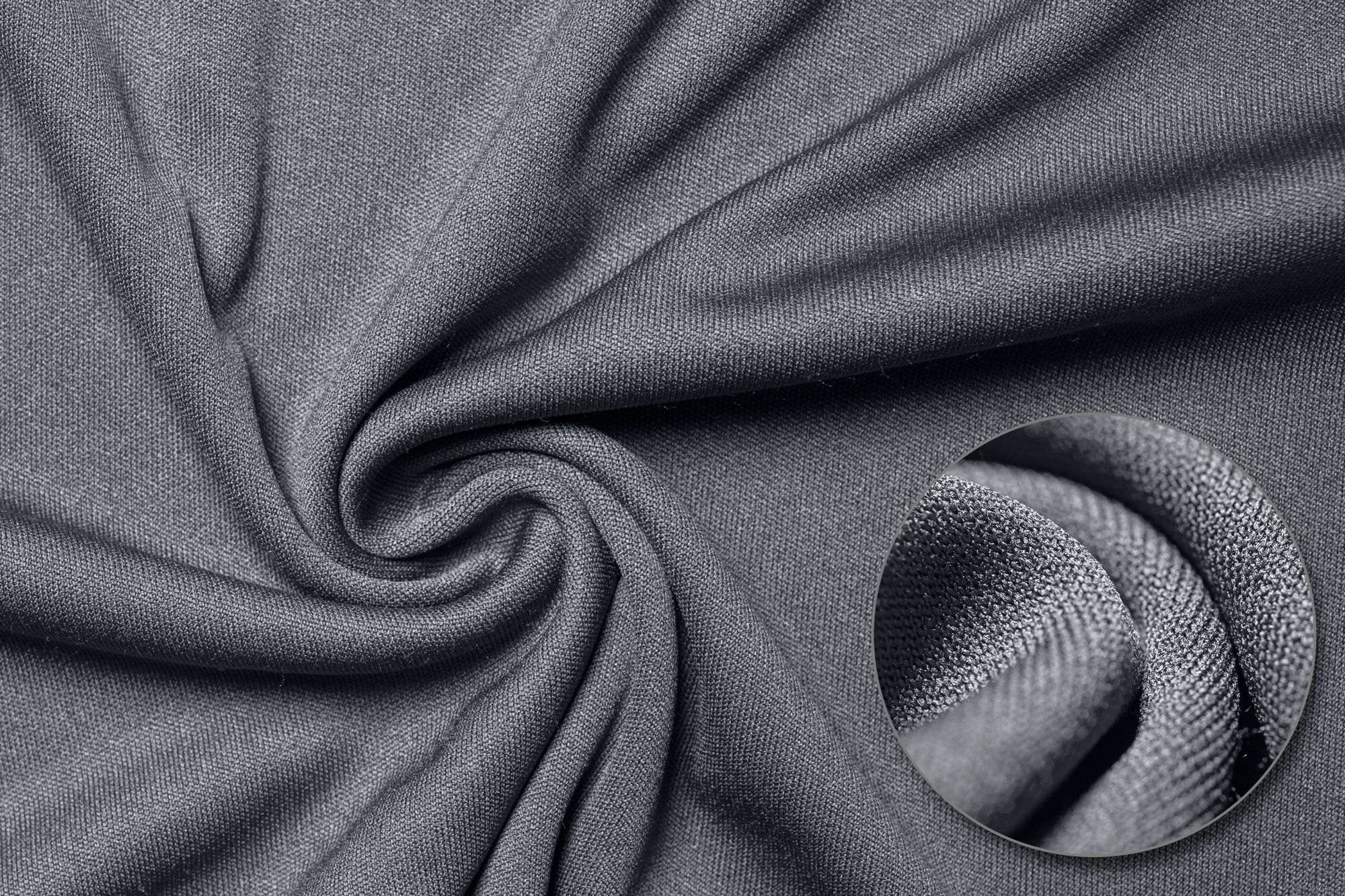 A detail shot of polyester fabric.