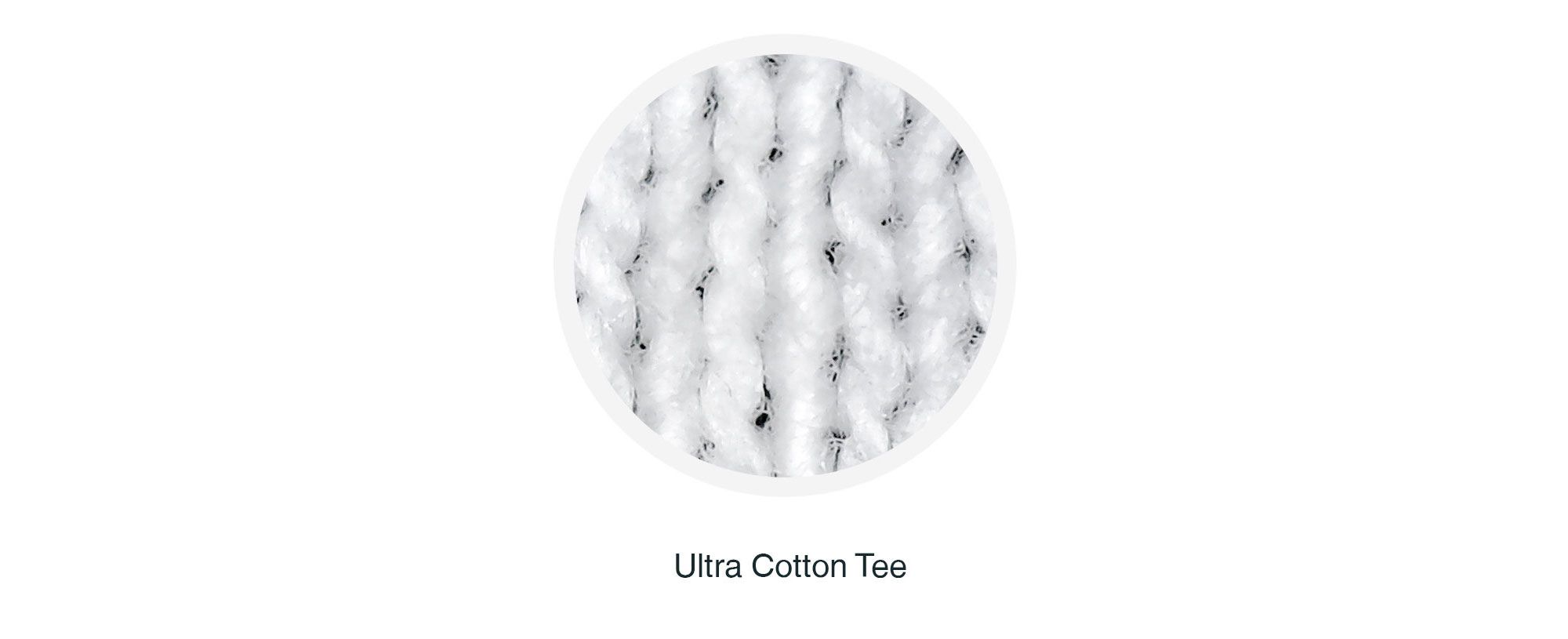 A microscope image of a Gildan Ultra Cotton Tee.