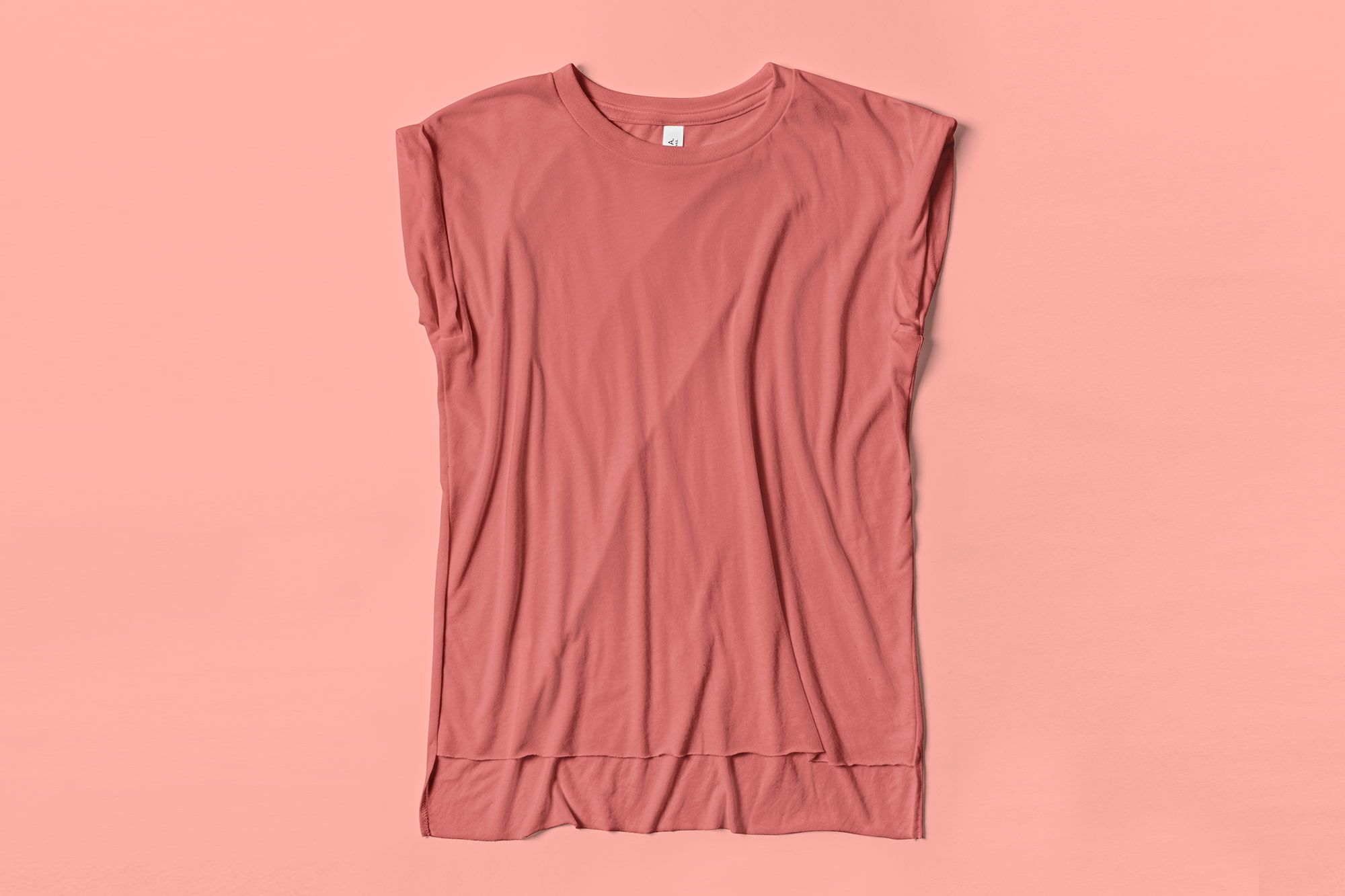 Flatlay image of Rolled Cuff Muscle Tee.