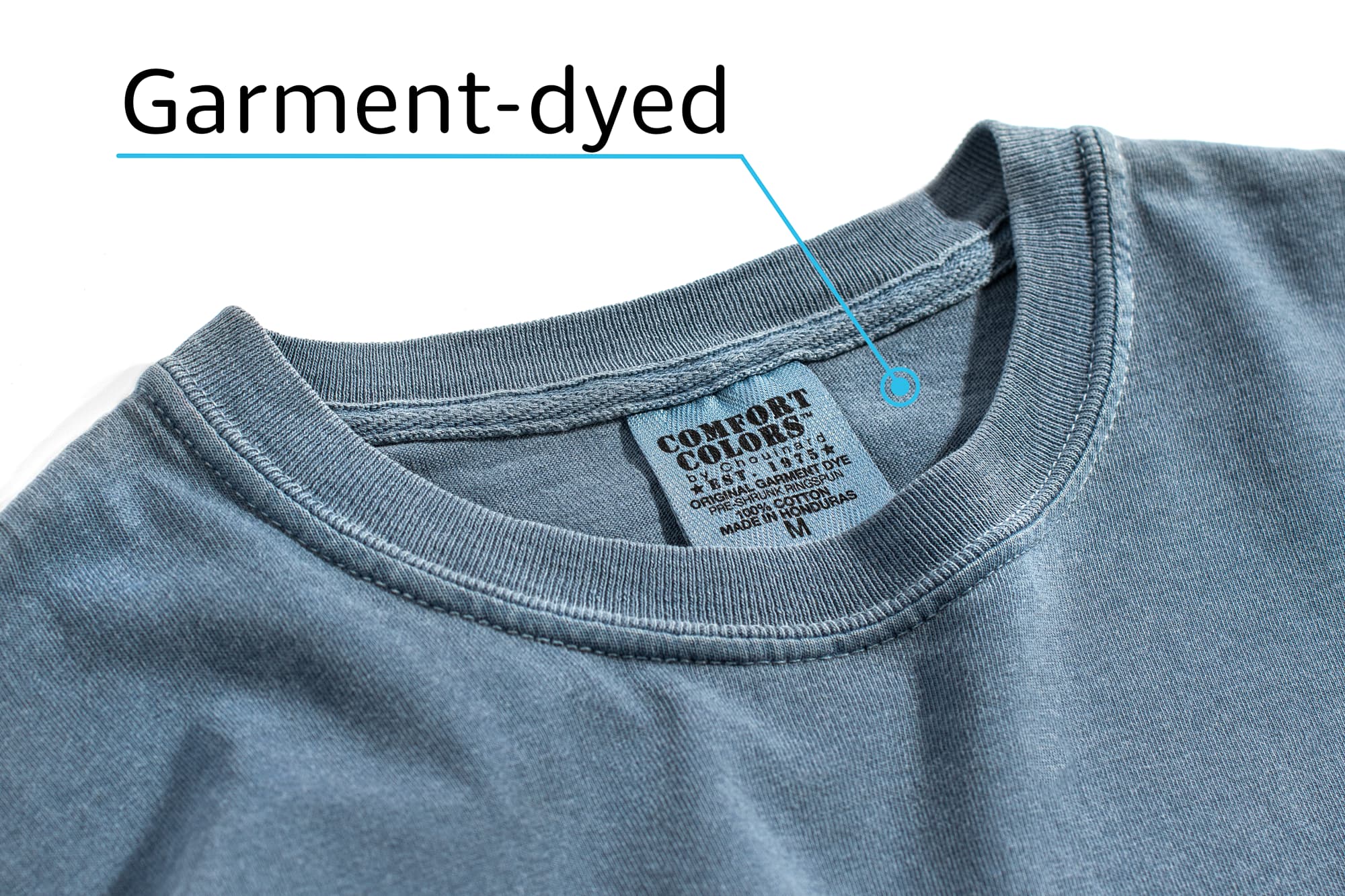 A Comfort Colors Pigment-Dyed T-Shirt demonstrating specialty processes.